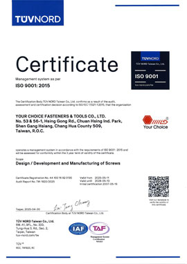 Système de qualité ISO 9001: 2015 approuvé